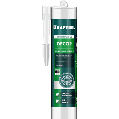 Монтажный клей для молдингов KRAFTOOL DECOR белый, 310мл 41349_z01