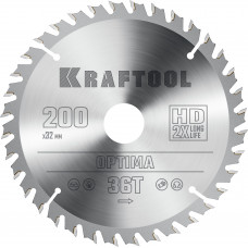 Пильный диск по дереву KRAFTOOL Optima 200х32мм;36Т 36951-200-32