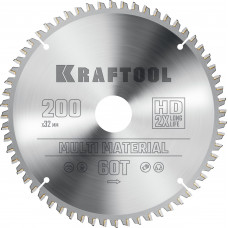 Пильный диск по алюминию KRAFTOOL Multi Material 200х32мм;60Т 36953-200-32