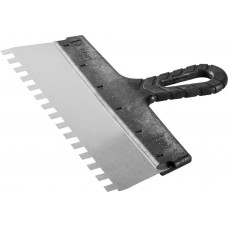 Нержавеющий фасадный шпатель ЗУБР 300мм, зуб 10x10мм 10078-30-10