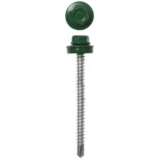 Кровельные саморезы ЗУБР СКД 6002, 50x4.8мм, зелёный лист, 1200шт 4-300310-48-050-6002
