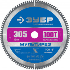 Пильный диск по алюминию ЗУБР Мультирез 305x30мм;100Т 36907-305-30-100_z01