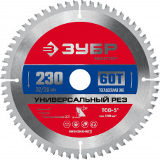 Пильный диск по алюминию ЗУБР 230x32/30мм;60Т 36916-230-32-60_z01