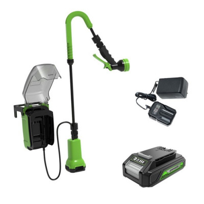 Насос аккумуляторный для полива из бочки Greenworks G24SWP (24В, 2Ач) 3401007UA