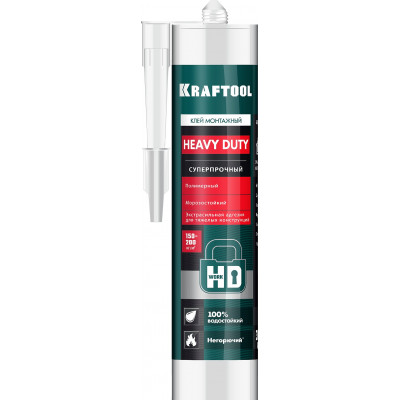 Монтажный особопрочный клей KRAFTOOL HEAVY DUTY белый, 310мл 41348_z01