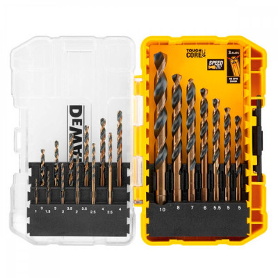 Набор сверл по металлу DeWalt (19шт: 1-10мм, HSS-G) DT70728