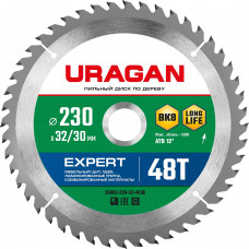 Пильный диск по дереву URAGAN Expert 230х32/30мм;48Т 36802-230-32-48_z01
