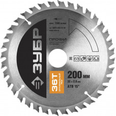 Пильный диск по дереву ЗУБР 200x32мм;36T 36851-200-32-36