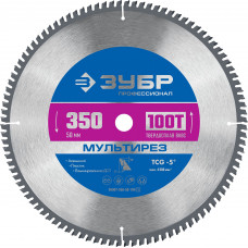 Пильный диск по алюминию ЗУБР Мультирез 350x50мм;100Т 36907-350-50-100_z01