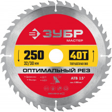 Пильный диск по дереву ЗУБР Оптимальный рез 250x32/30мм;40Т 36912-250-32-40_z01