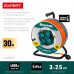 Удлинитель на катушке KRAFTOOL Expert (30м, 4000Вт, IP44, ПВС 3х2.5мм2) 55089-30
