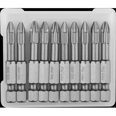 Биты KRAFTOOL PH2, 50мм, 10шт 26121-2-50-10