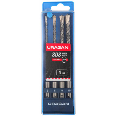 Набор буров SDS-plus URAGAN 4шт 901-25554-H4
