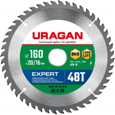 Пильный диск по дереву URAGAN Expert 160х20/16мм;48Т 36802-160-20-48_z01