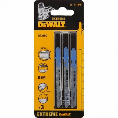 Пилка для лобзика по металлу DeWalt T118AF (шаг 1мм, 76мм, 3шт) DT2150