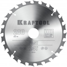 Пильный диск по дереву KRAFTOOL Fast 200x32 мм;24Т 36950-200-32