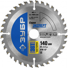 Пильный диск по дереву ЗУБР Чистый рез 140x20мм;36T 36905-140-20-36