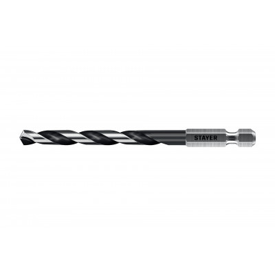 Сверло по металлу STAYER 6.5x124мм, НЕХ 1/4" 29603-6.5