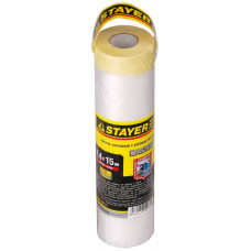 Защитная пленка STAYER 15x1.4м, 9мкм, с клейкой лентой 12255-140-15