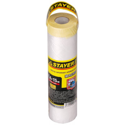 Защитная пленка STAYER 15x1.4м, 9мкм, с клейкой лентой 12255-140-15