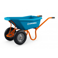 Садовая двухколесная тачка GRINDA GP-22 пластиковый кузов, 110л/220кг 422406