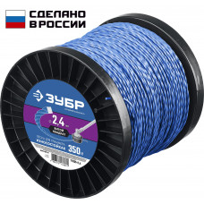 Леска для триммера ЗУБР ВИТОЙ КВАДРАТ, 2.4мм, 350м 71035-2.4