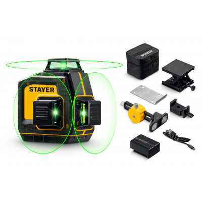 Лазерный нивелир STAYER SL-3D 34963-2