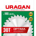 Пильный диск по дереву URAGAN Optima 180х30/20мм;30Т 36801-180-30-30_z01