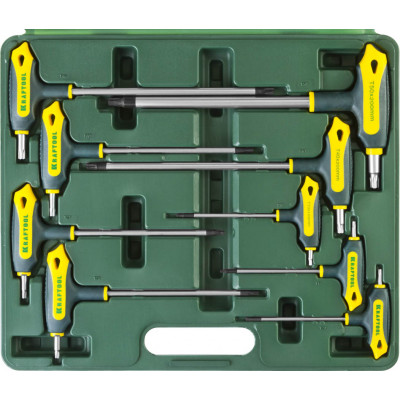 Набор Т-образных ключей KRAFTOOL TORX Hole 10-50, 9шт 27455-H9
