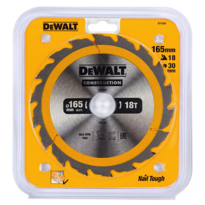 Пильный диск по дереву DeWalt 165х30мм;18T DT1936