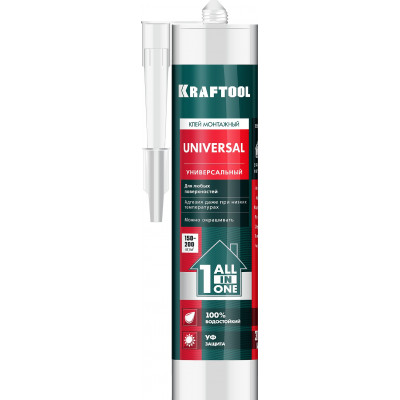 Монтажный клей KRAFTOOL UNIVERSAL белый, 310мл 41341_z01