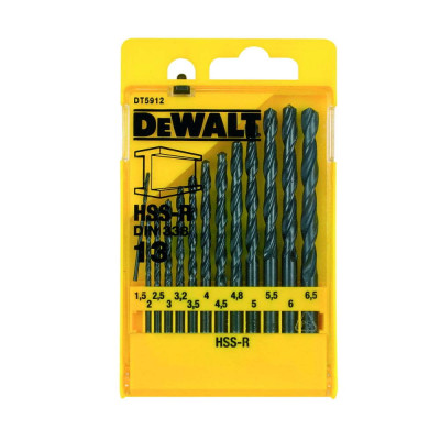 Набор сверл по металлу DeWalt (13шт: 1.5-6.5мм, HSS-R) DT5912