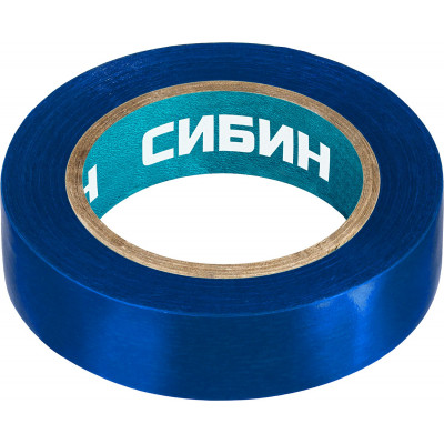 Изолента СИБИН (ПВХ, 15ммx10м, синяя) 1235-7