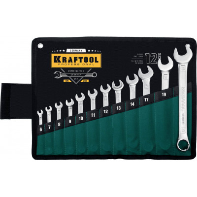 Набор комбинированных ключей KRAFTOOL 12шт, 6-22мм 27079-H12_z01